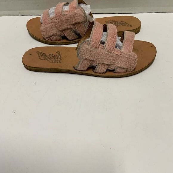 Ancient Greek Sandals Made In Greece Pink Calf Hair Size 40 - Picture 6 of 6
